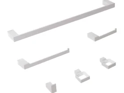 Clearance Beliani Set di 6 accessori da bagno TUMACO con barre e ganci per asciugamani Argento