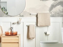 Clearance Beliani Set di 6 accessori da bagno TUMACO con barre e ganci per asciugamani Argento