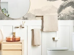 Discount Beliani Set di 6 accessori da bagno TUMACO con barre e ganci per asciugamani Oro