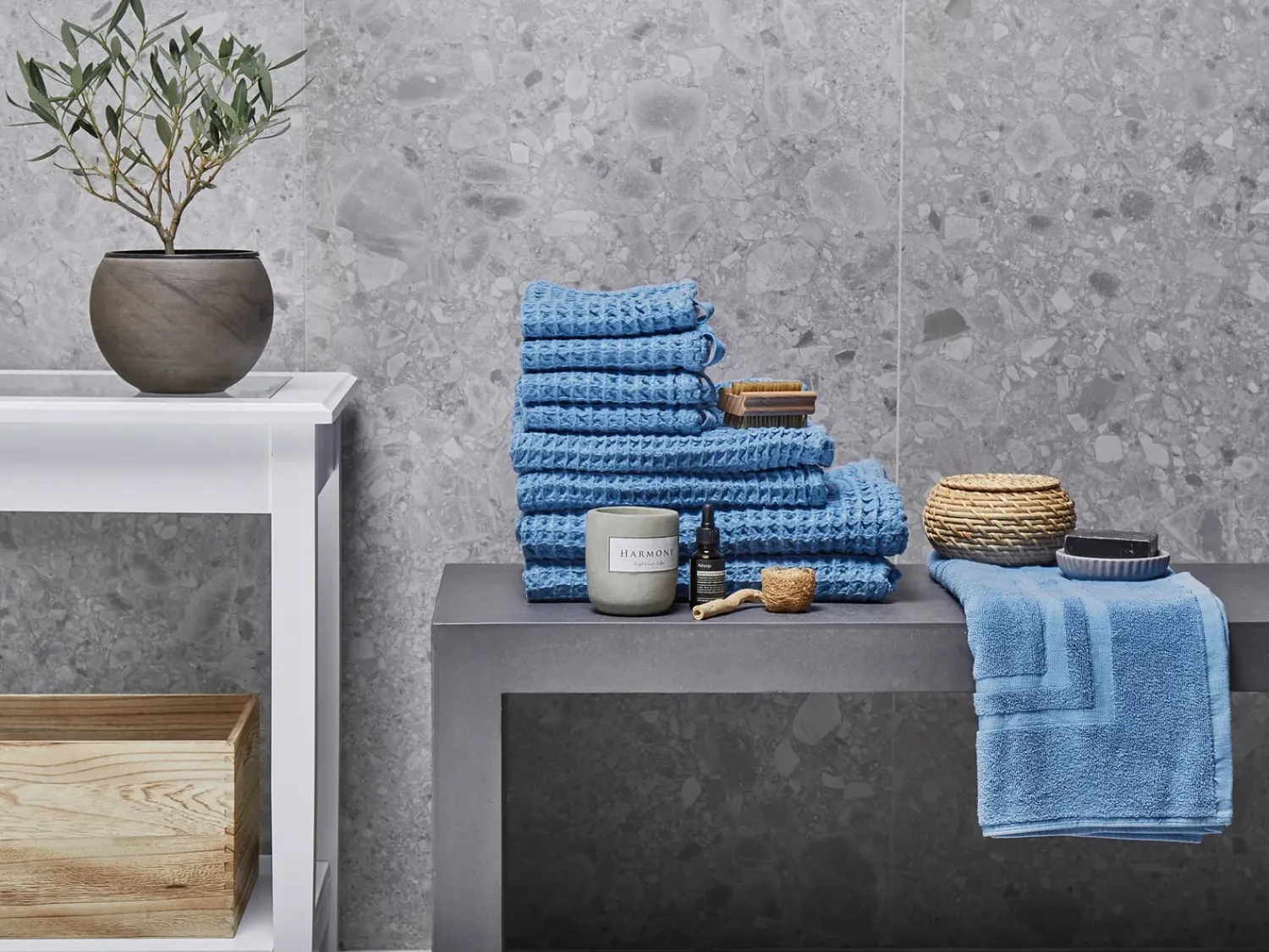 Clearance Beliani AREORA Cotone Blu