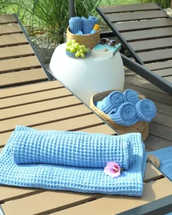 Online Beliani AREORA Cotone Blu