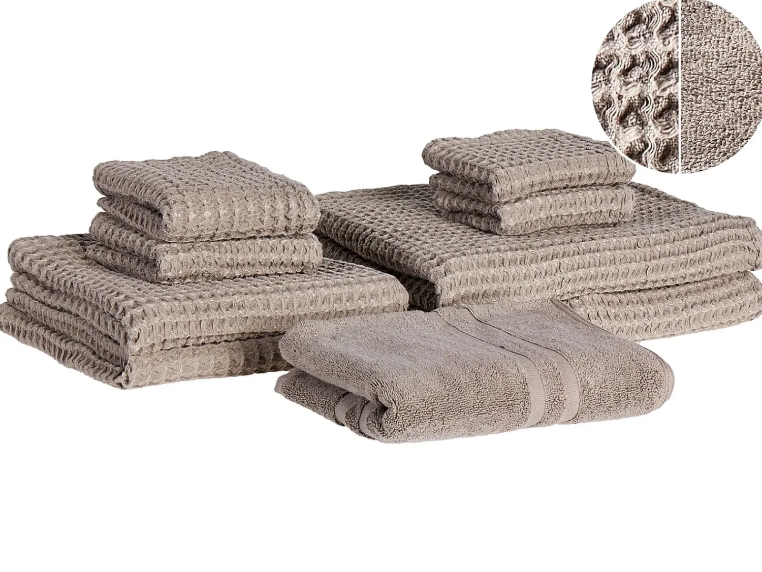 Hot Beliani AREORA Cotone Tortora Beige