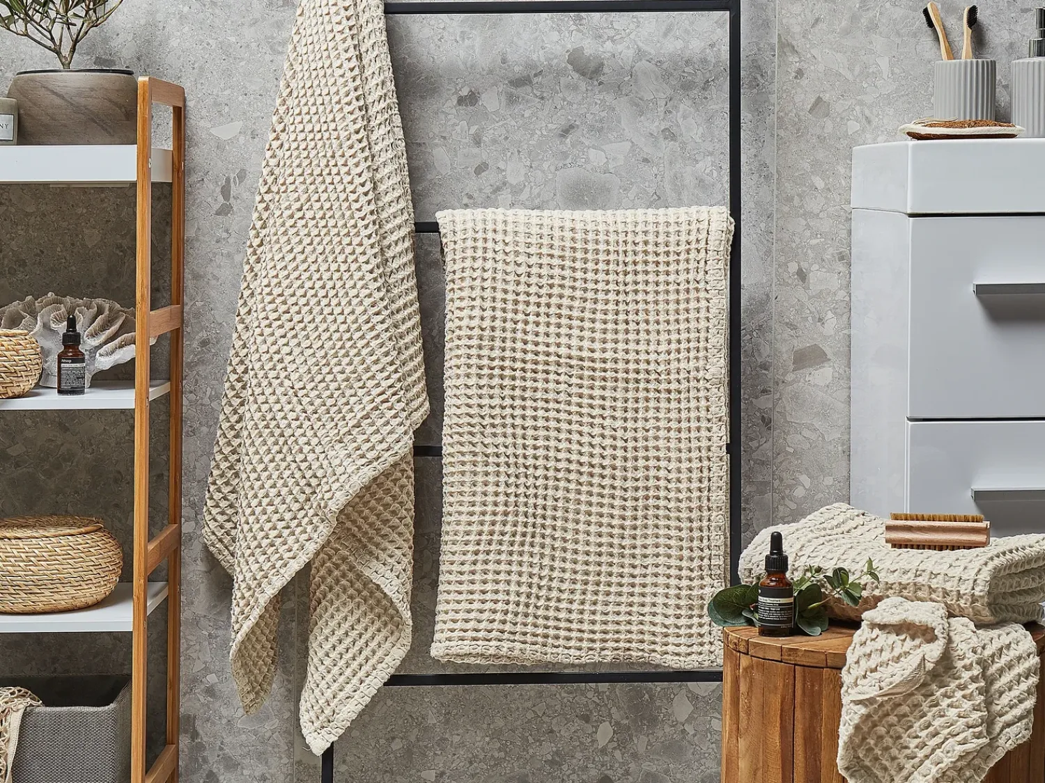 Discount Beliani AREORA Cotone Beige