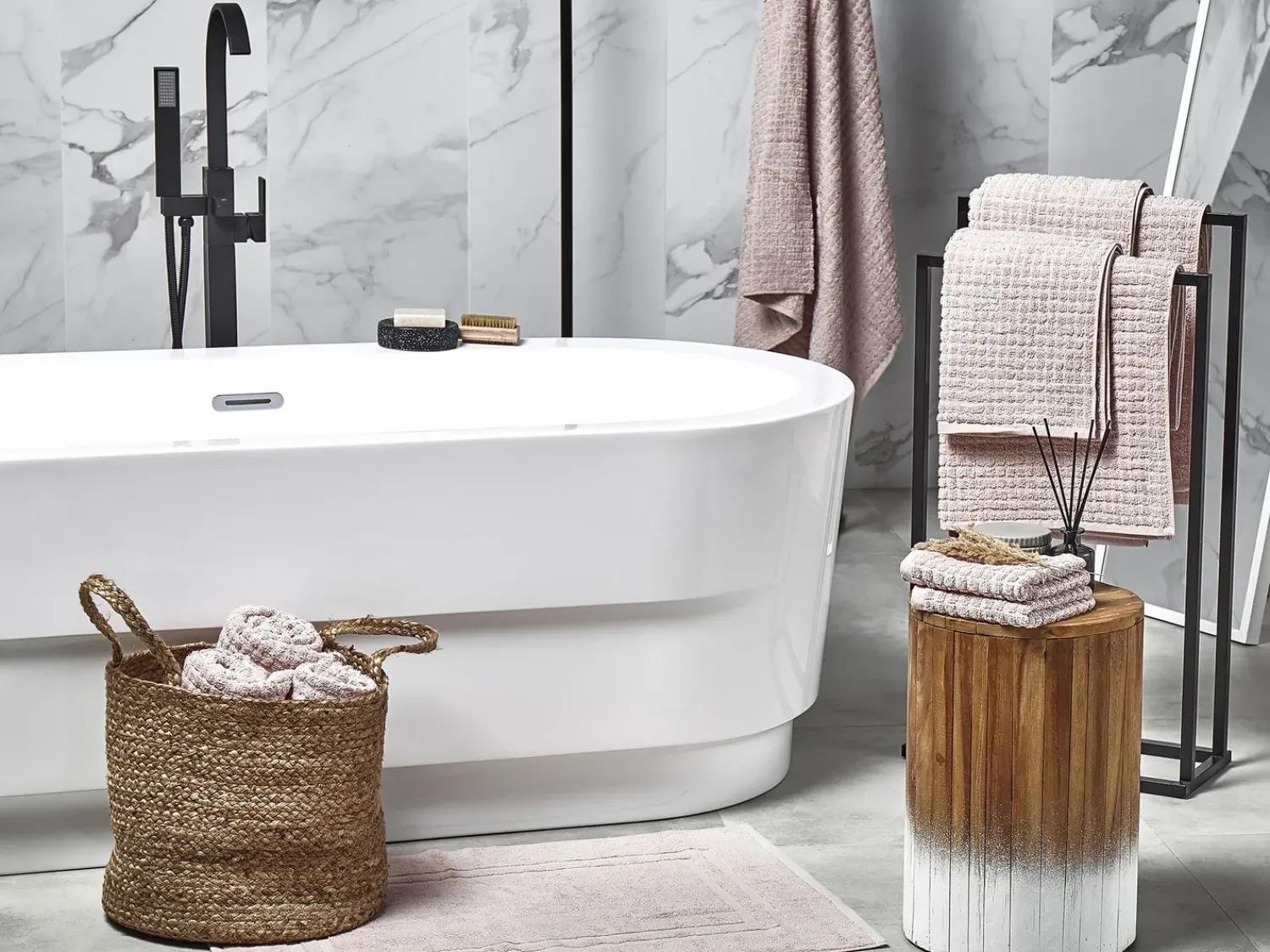 Discount Beliani ATAI Cotone Rosa