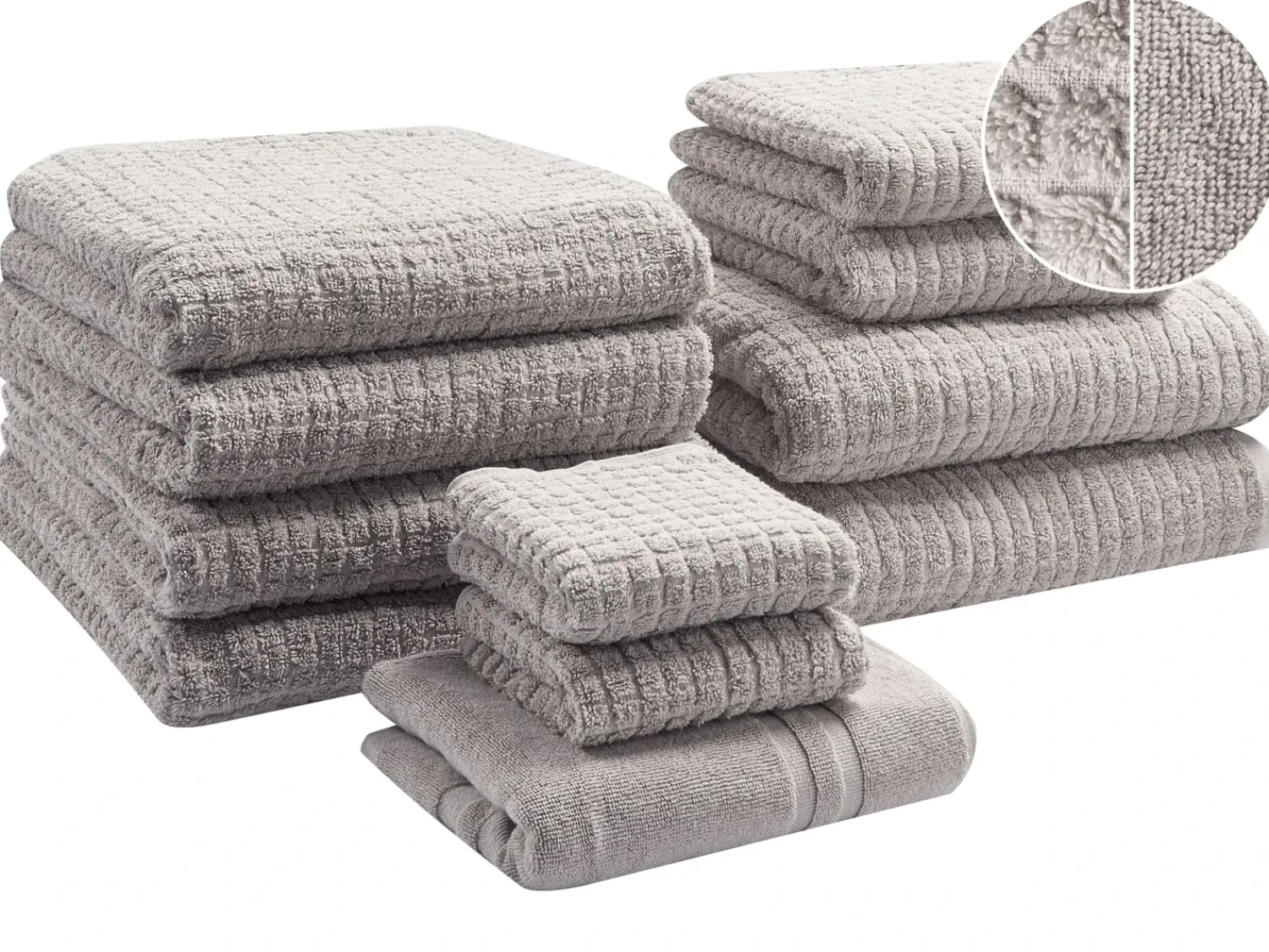 Clearance Beliani ATAI Cotone chiaro Grigio