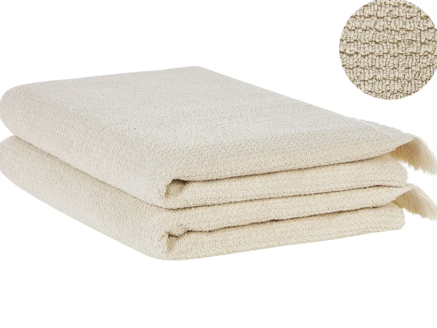 Hot Beliani ATIU Tessuto a spugna Beige