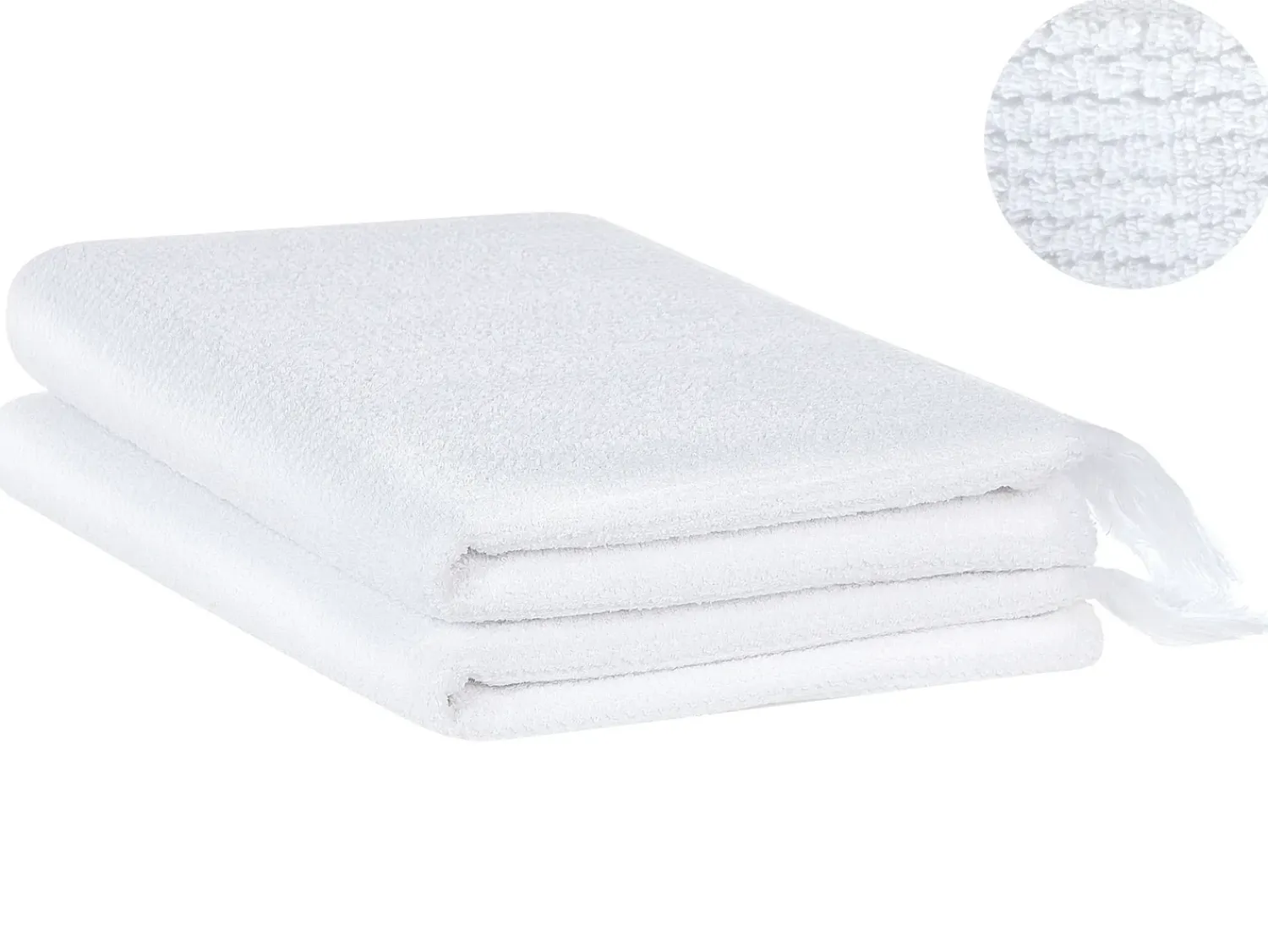 Discount Beliani ATIU Tessuto a spugna Bianco