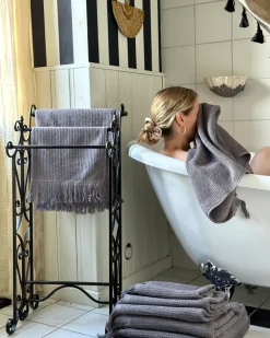 Outlet Beliani ATIU Tessuto a spugna Grigio