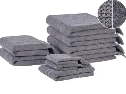 Outlet Beliani ATIU Tessuto a spugna Grigio