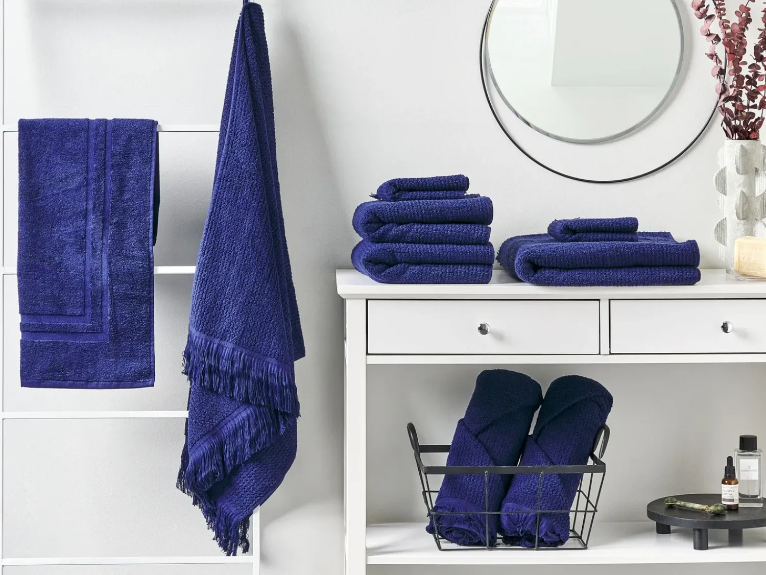 Discount Beliani ATIU Tessuto a spugna marino Blu