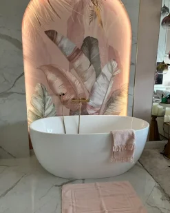 Best Beliani ATIU Tessuto a spugna pastello Rosa