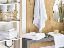 Outlet Beliani ATIU Tessuto a spugna Bianco