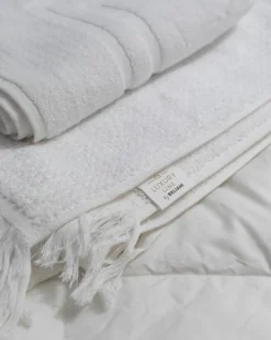 Outlet Beliani ATIU Tessuto a spugna Bianco