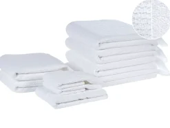 Outlet Beliani ATIU Tessuto a spugna Bianco