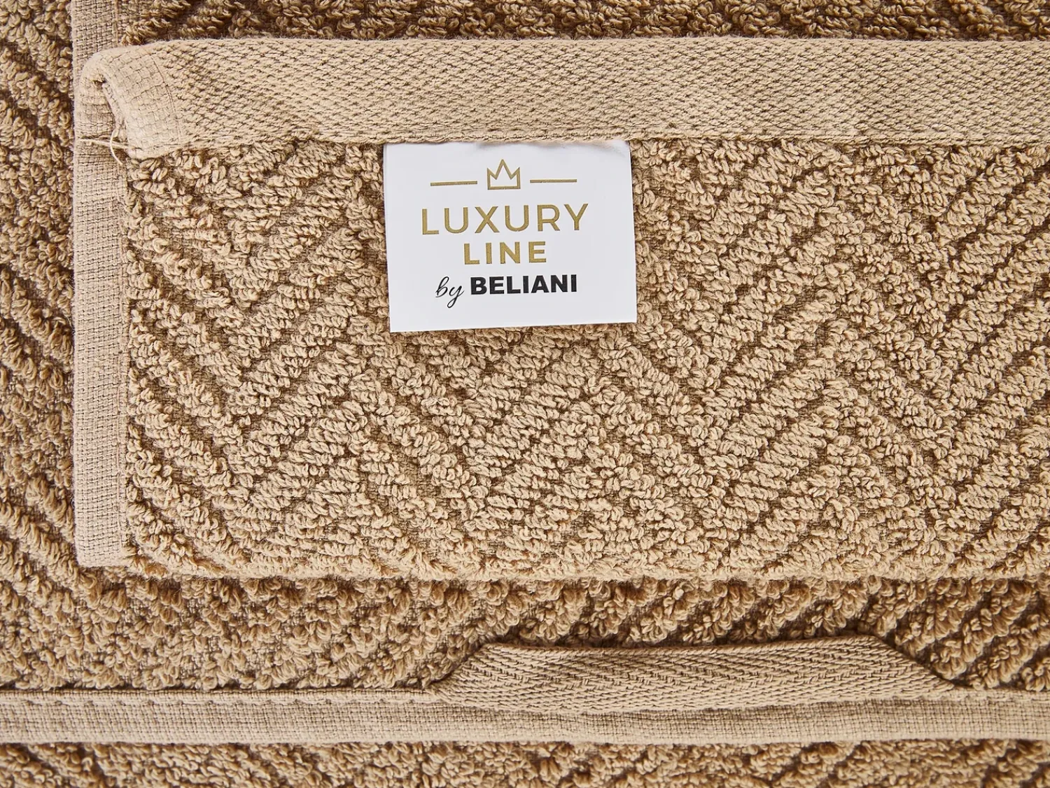 Outlet Beliani MITIARO Tessuto a spugna sabbia Beige