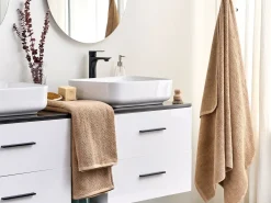 Outlet Beliani MITIARO Tessuto a spugna sabbia Beige