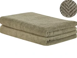 Discount Beliani MITIARO Tessuto a spugna oliva Verde