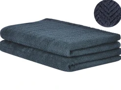 Sale Beliani MITIARO Tessuto a spugna scuro Blu