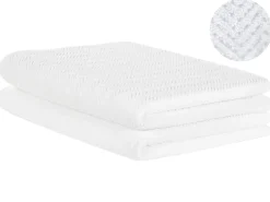 Clearance Beliani MITIARO Tessuto a spugna Bianco