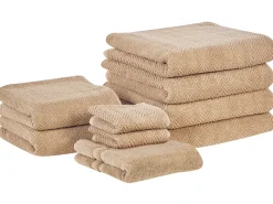 Outlet Beliani MITIARO Tessuto a spugna sabbia Beige