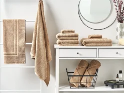 Outlet Beliani MITIARO Tessuto a spugna sabbia Beige