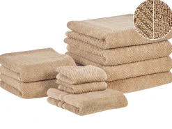 Outlet Beliani MITIARO Tessuto a spugna sabbia Beige
