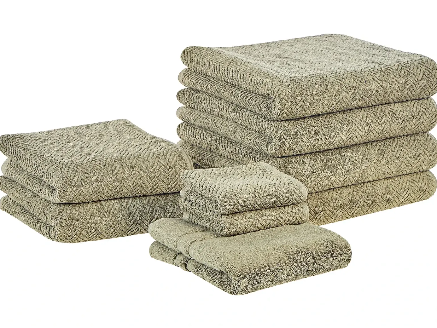 Discount Beliani MITIARO Tessuto a spugna oliva Verde