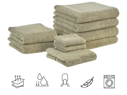 Discount Beliani MITIARO Tessuto a spugna oliva Verde