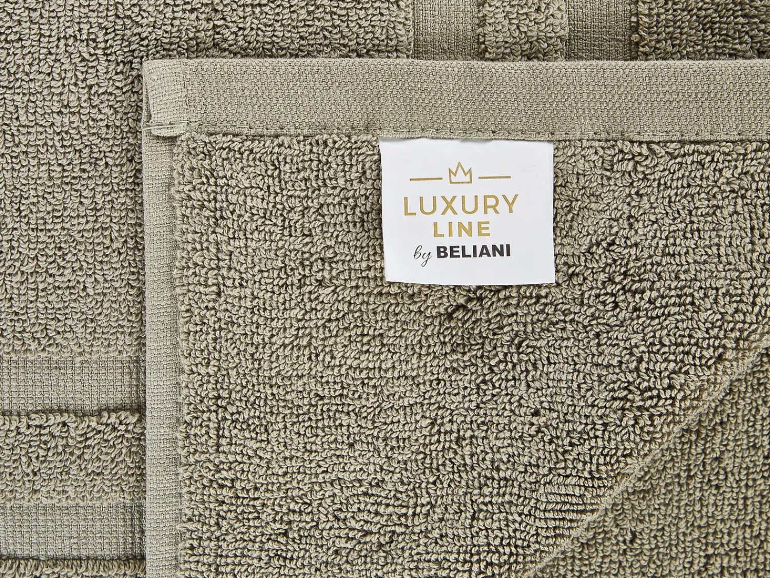 Discount Beliani MITIARO Tessuto a spugna oliva Verde