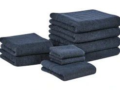New Beliani MITIARO Tessuto a spugna scuro Blu