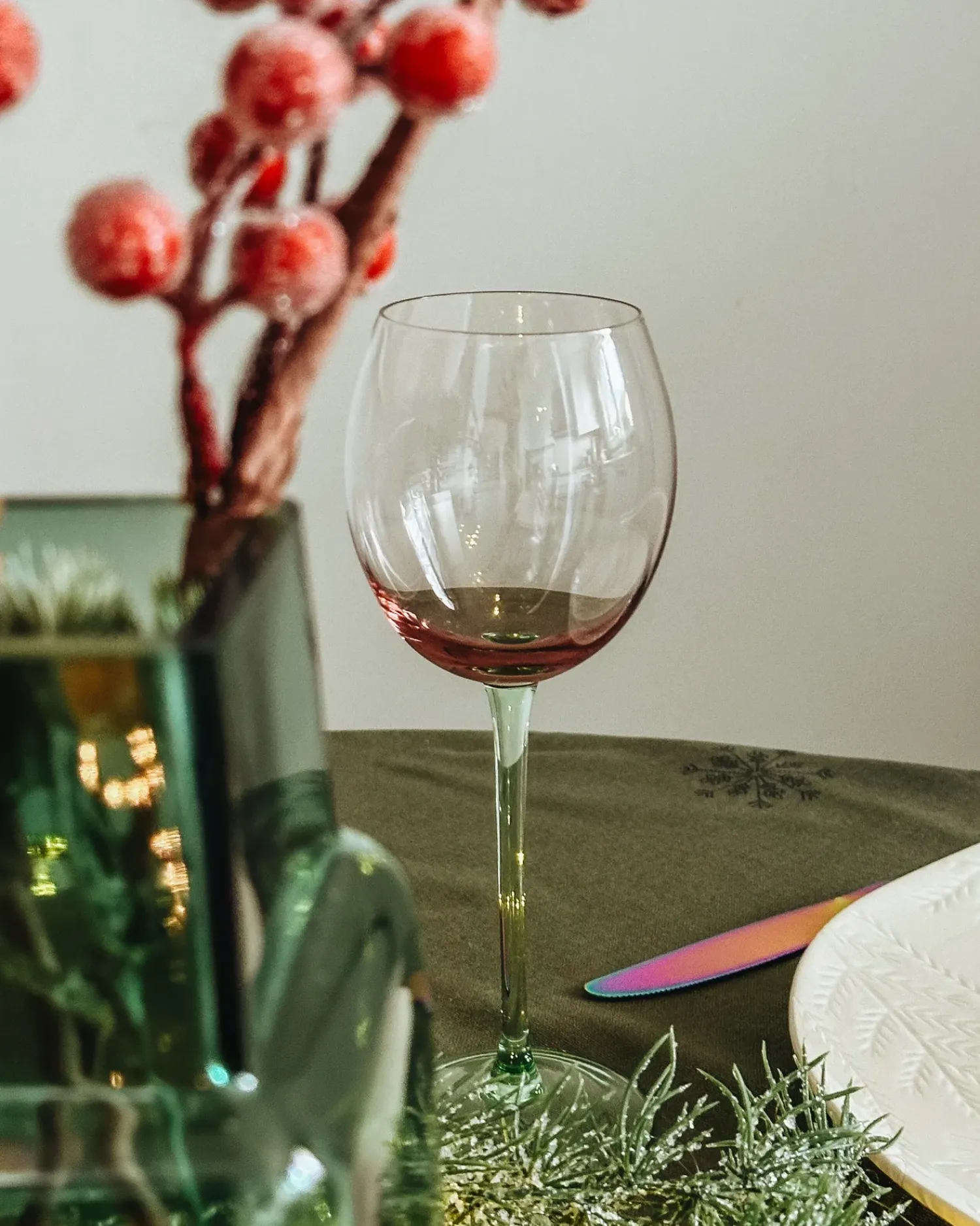 New Beliani DIOPSIDE 360 ml Rosa Rosa Trasparente Verde