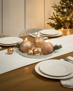 Outlet Beliani Set di 3 candele LED AMBROSIA 11 cm Oro
