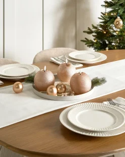 Outlet Beliani Set di 3 candele LED AMBROSIA 11 cm Oro