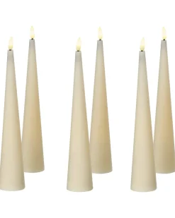 Discount Beliani Set di 6 candele LED AURUM 28 cm sporco Bianco