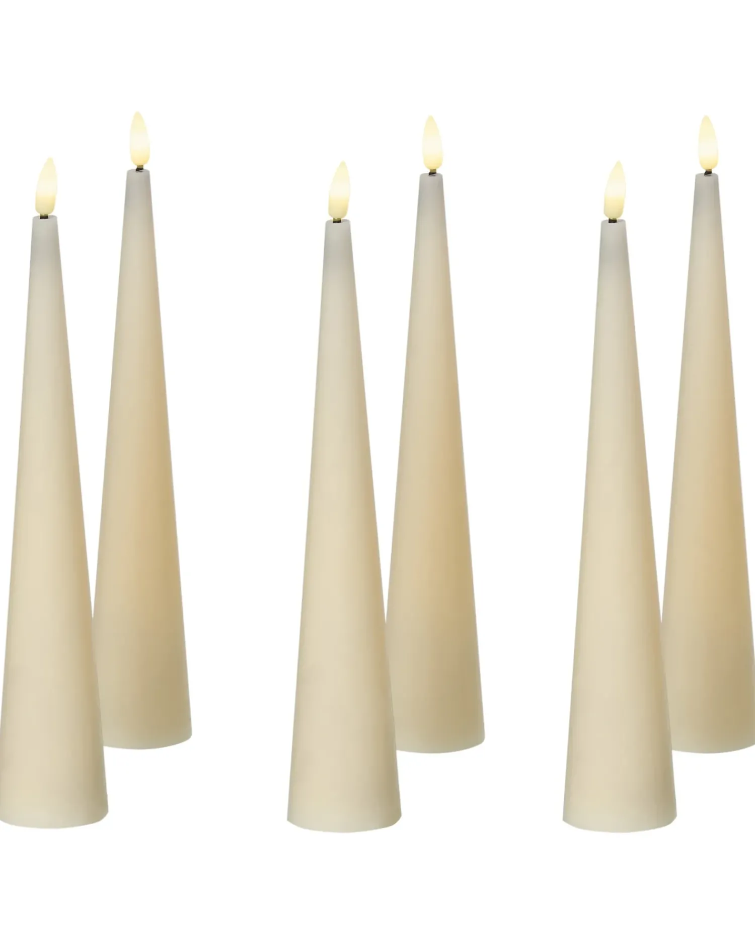 Discount Beliani Set di 6 candele LED AURUM 28 cm sporco Bianco