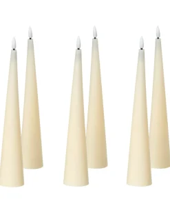 Discount Beliani Set di 6 candele LED AURUM 28 cm sporco Bianco