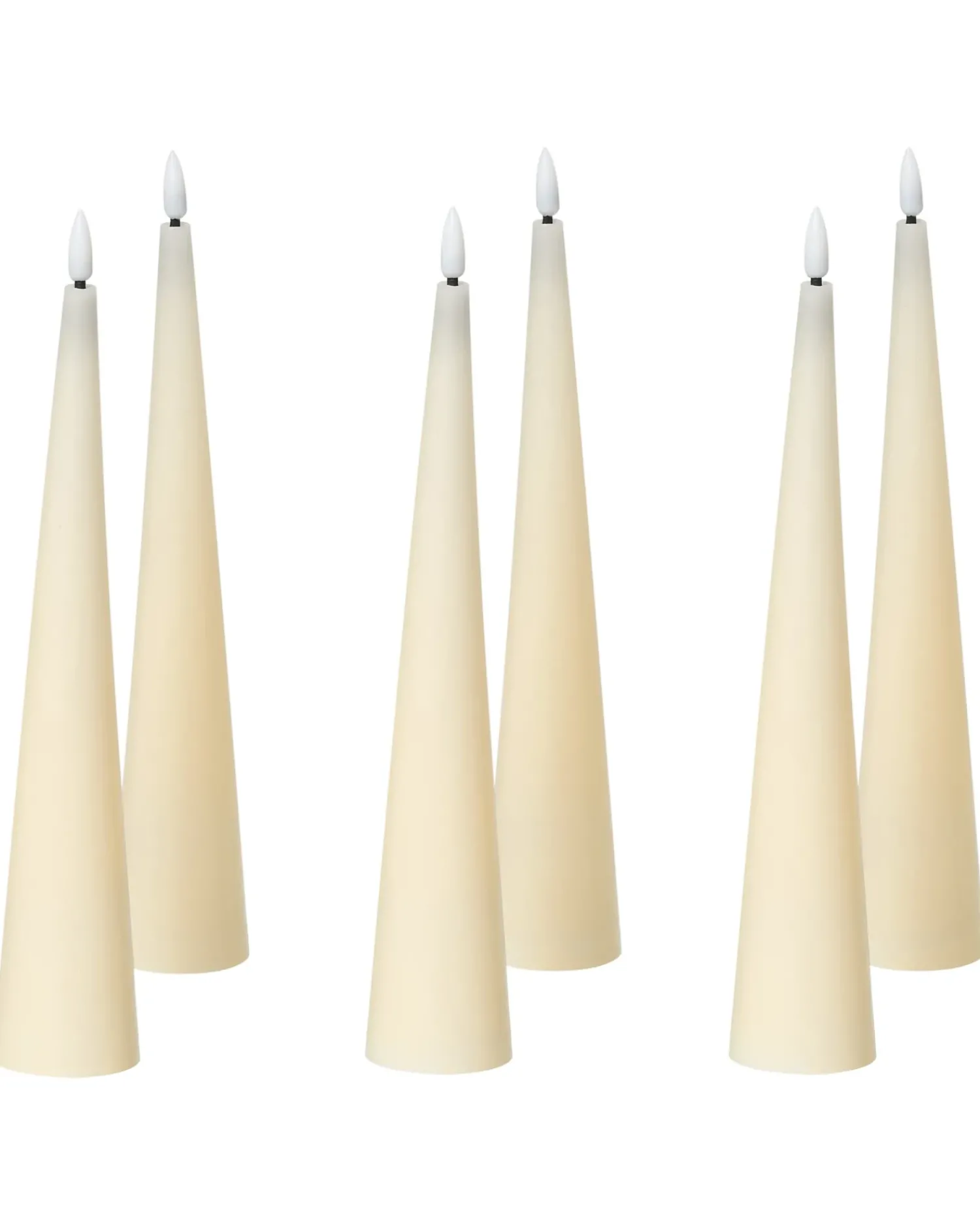 Discount Beliani Set di 6 candele LED AURUM 28 cm sporco Bianco
