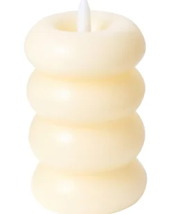 Online Beliani Set di 3 candele LED ETERNIS 5/8/11 cm sporco Bianco