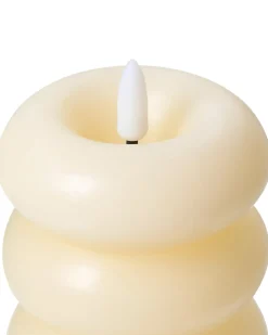 Online Beliani Set di 3 candele LED ETERNIS 5/8/11 cm sporco Bianco