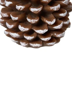Hot Beliani Set di 4 candele LED IVRESSE Pigna 15/12 cm Marrone