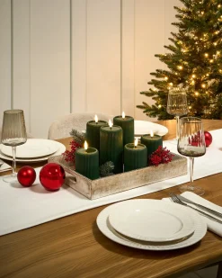 Hot Beliani Set di 6 candele LED NOISETTE 10/16 cm Verde