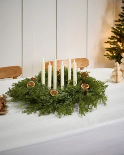 Best Beliani Set di 6 candele LED SAPHIR 24 cm sporco Bianco