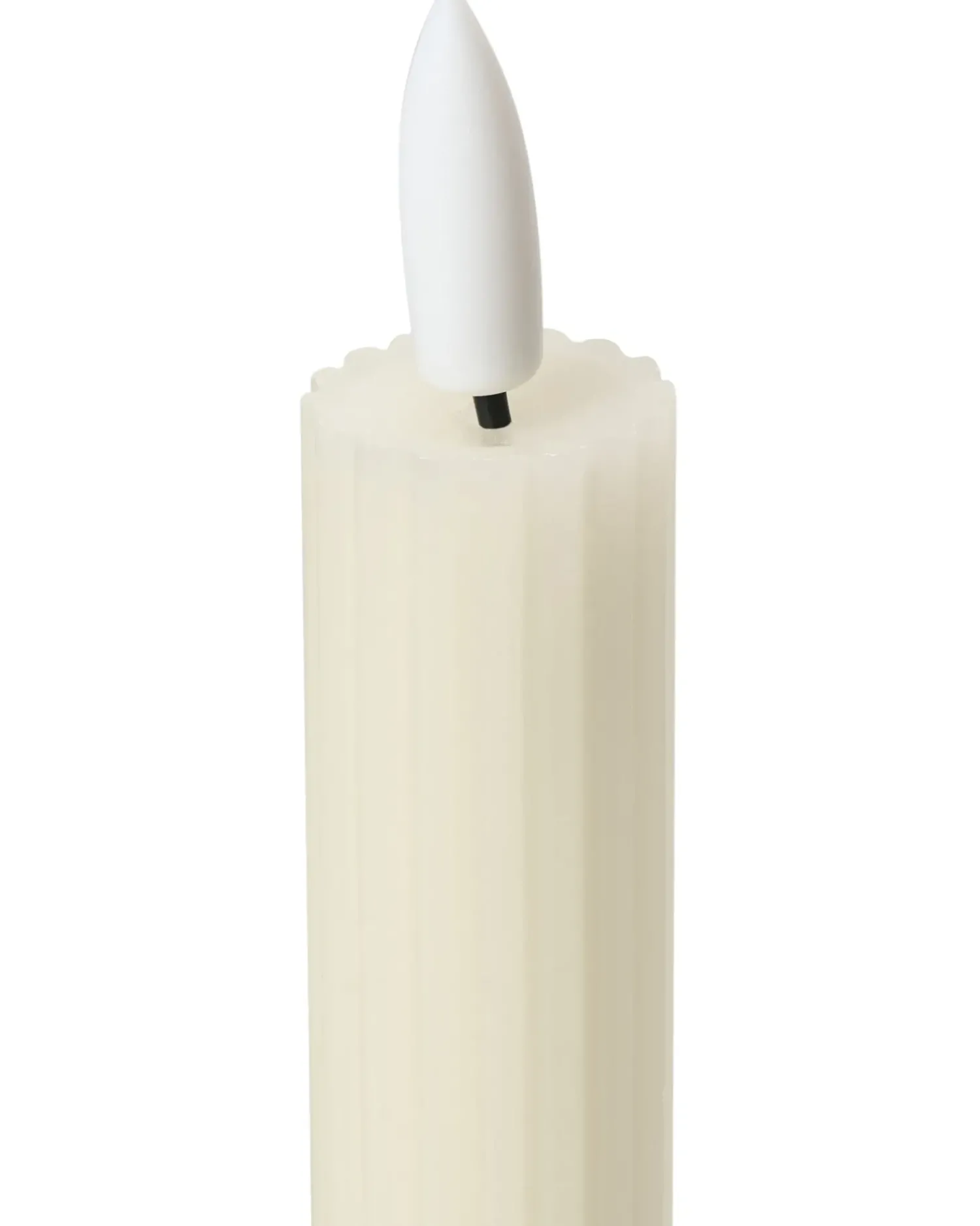 Best Beliani Set di 6 candele LED SAPHIR 24 cm sporco Bianco