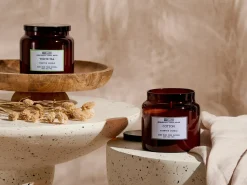 Best Beliani Set di 2 Candele Profumate ABSOLUTE ALCHEMY Cera di Soia Note fresche Marrone