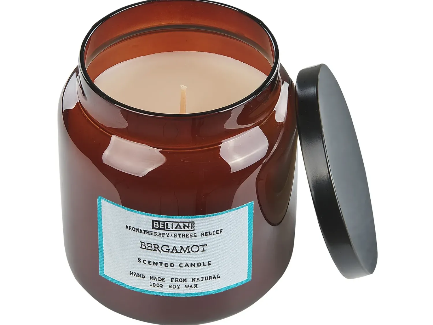 Sale Beliani Set di 2 Candele Profumate ABSOLUTE ALCHEMY Cera di Soia Note fresche Marrone