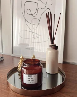 Outlet Beliani Set di 2 Candele Profumate ABSOLUTE ALCHEMY Cera di Soia Note fruttate Note fresche Marrone