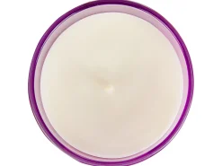 Beliani Set di 3 Candele Profumate COLORFUL BARREL Cera di Soia Note fresche Note floreali Viola Verde