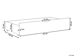 Set di 2 cassetti contenitori per letto Legno di pino RUMILLY Marrone chiaro