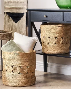 Sale Beliani Set di 2 cestini ALANG Iuta Naturale