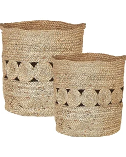 Sale Beliani Set di 2 cestini ALANG Iuta Naturale